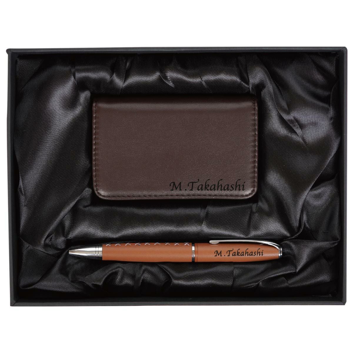 名入れカジュアル名刺入れ&ボールペンギフトセット｜ギフトショップ