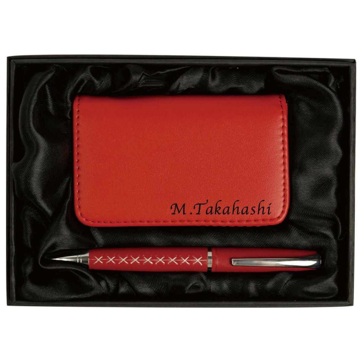 名入れカジュアル名刺入れ&ボールペンギフトセット｜ギフトショップ