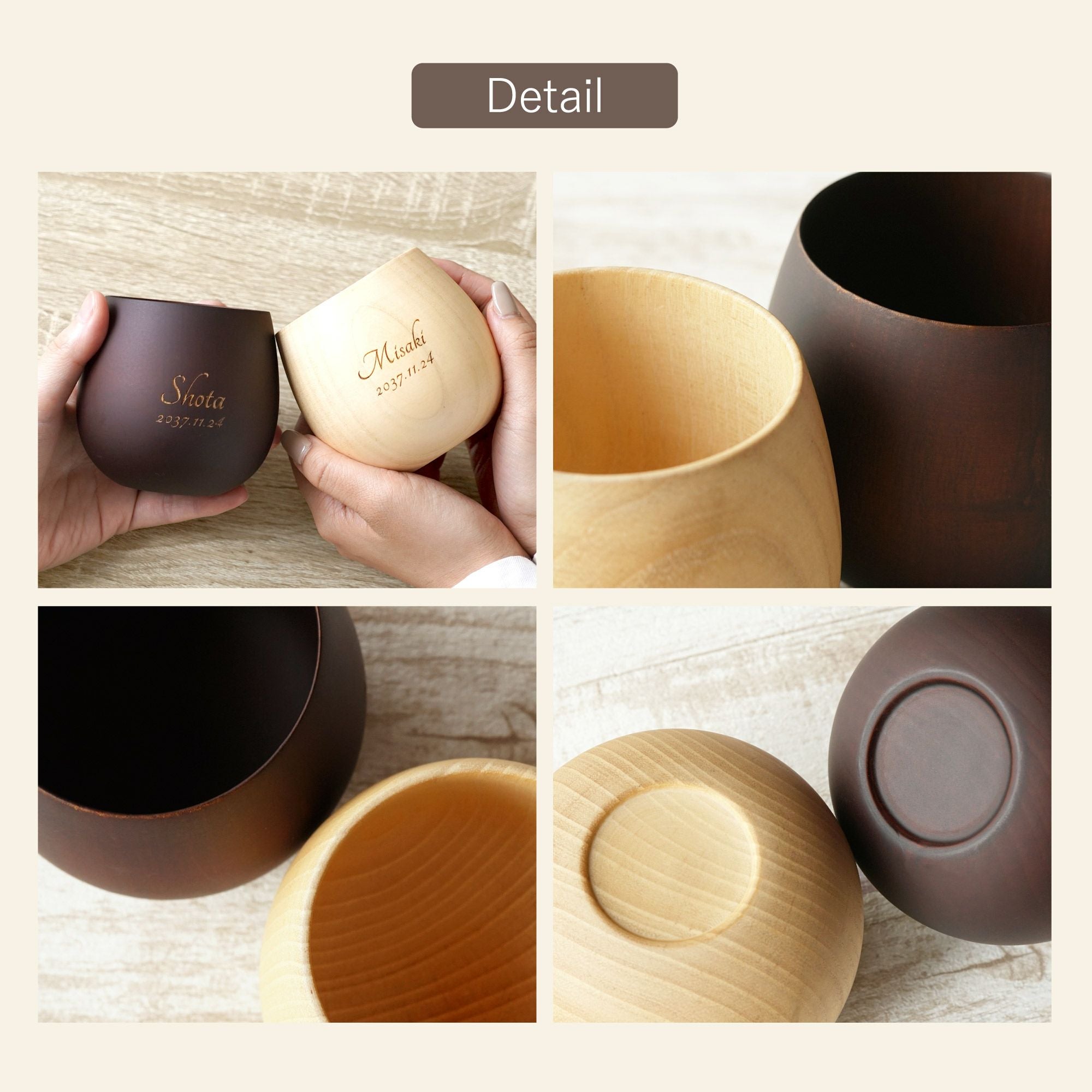 名入れエッグカップなつめペアセット｜ギフトショップ「FLEGRE