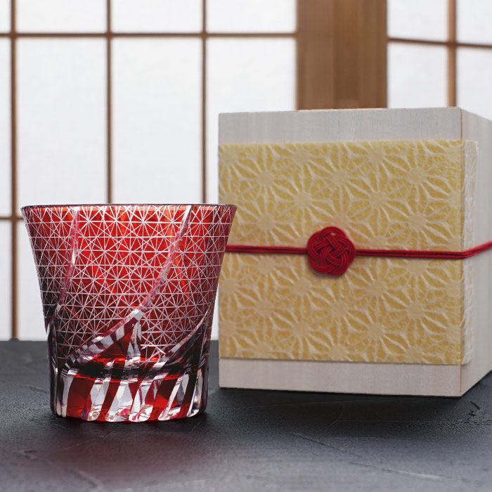 切子グラス 菊つなぎ模様 単品