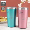 真空断熱 ステンレス カラー タンブラー 420ml　桜ペア 日本語