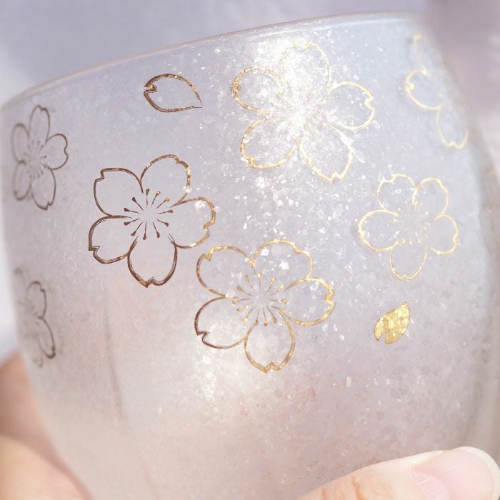 名入れ 桜ハーバリウム & うたかたロックカップ セット