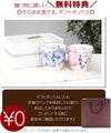 名入れ美濃焼花柄湯呑みペアセット