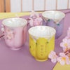 名入れ桐箱入り桜型長寿湯呑