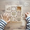 名入れ木のおもちゃ動物パズル9ピース