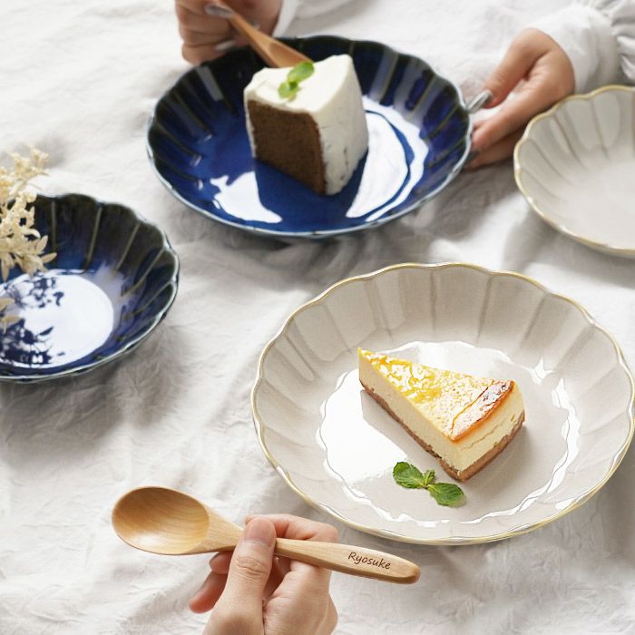 名入れしのぎお花の釉変り食器セット｜ギフトショップ「FLEGRE