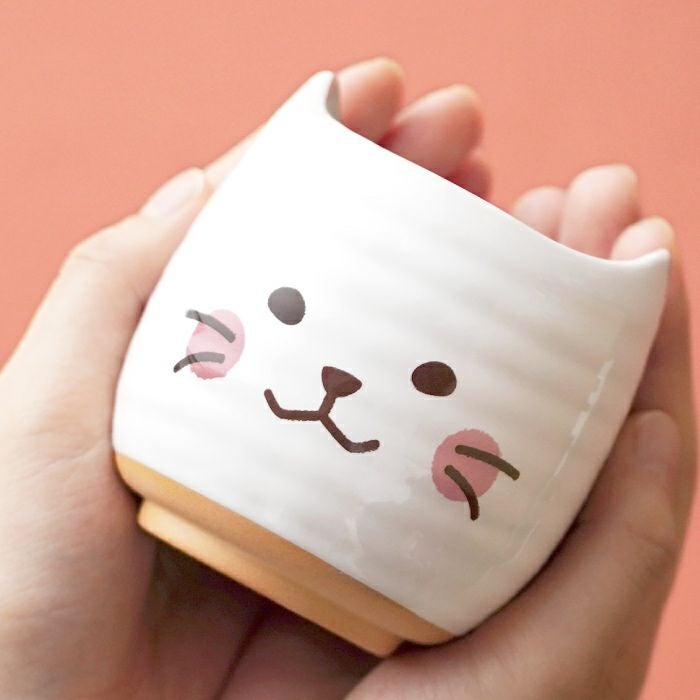 肉球マーク＋名入れOK！日本製 にゃんこ湯呑み｜ギフトショップ