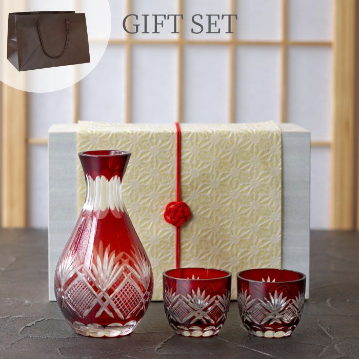 名入れ 切子徳利おちょこセット｜ギフトショップ「FLEGRE（フレグレ）」