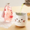 桜ハーバリウムと名入れにゃんこ湯呑のギフトセット