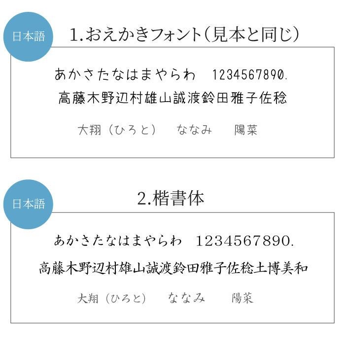 書体イメージ