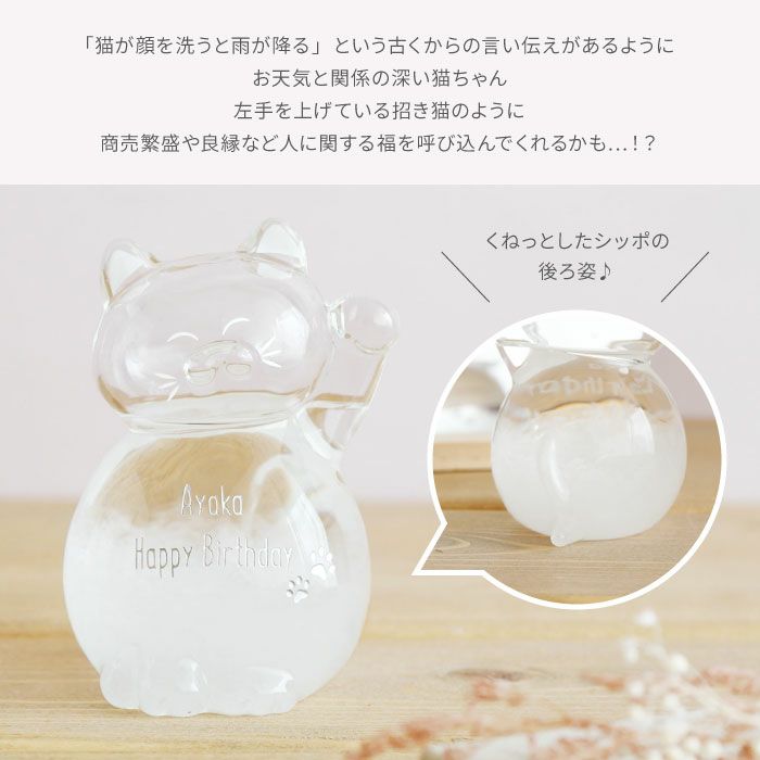 名入れ猫のストームグラス｜ギフトショップ「FLEGRE（フレグレ）」