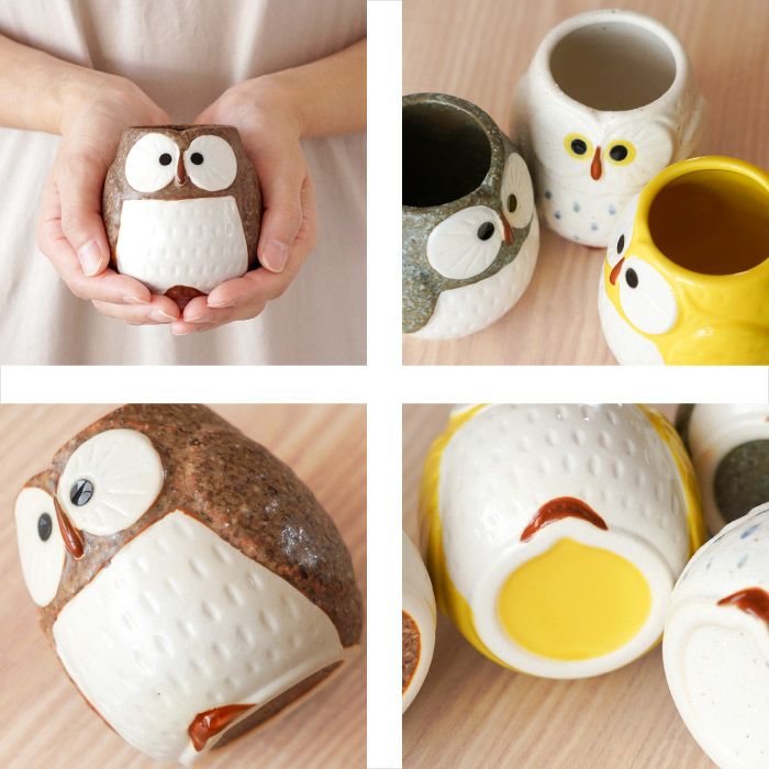 名入れOK！ 福来る ふくろう 湯呑み 単品｜ギフトショップ「FLEGRE