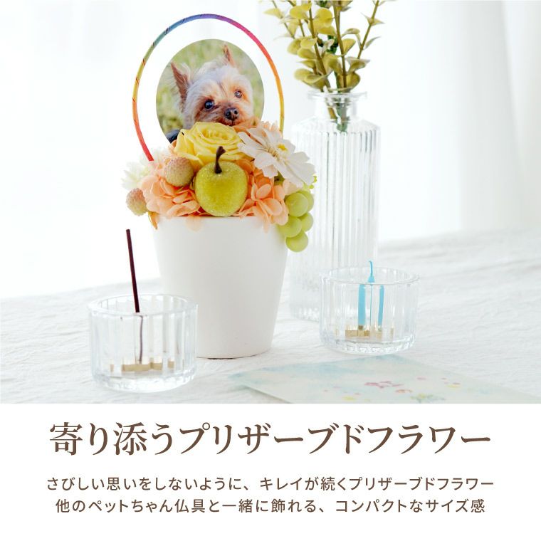 ペットちゃんの虹の橋』 お供え プリザーブドフラワー｜ギフトショップ