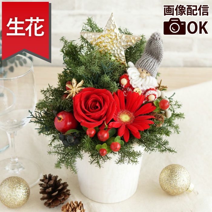 フラワーツリークリスマスアレンジメント』 生花｜ギフトショップ