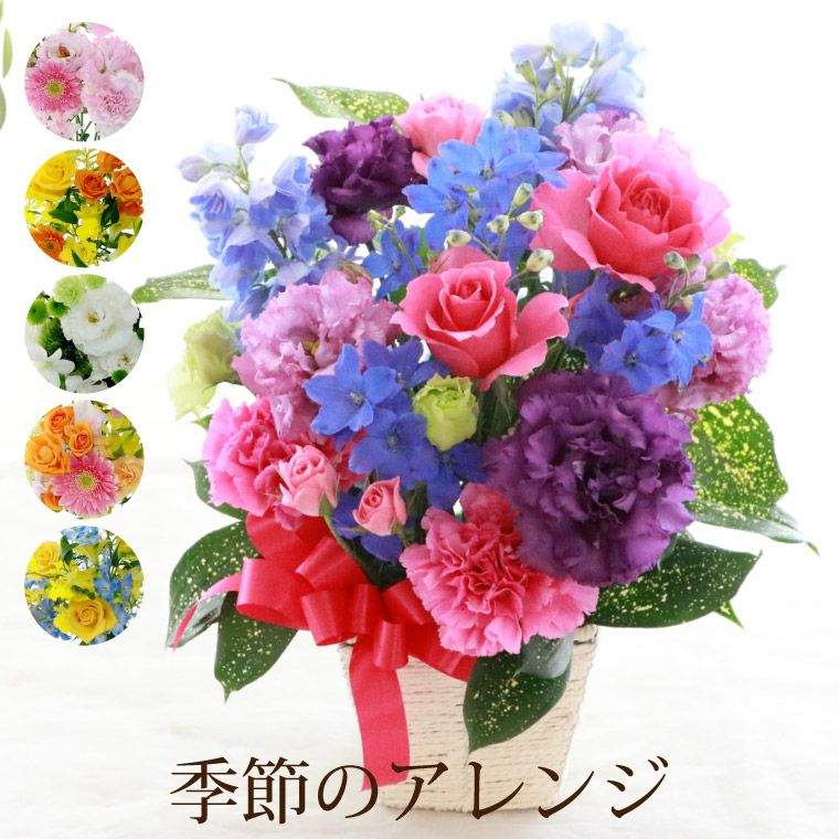 季節のフラワーアレンジメント AB・Mサイズ  生花