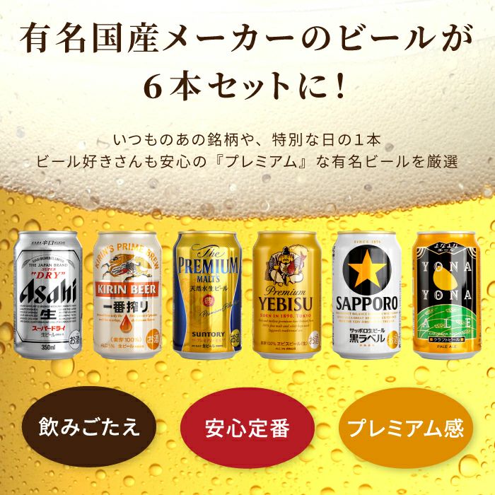ビール6本＆きらめくグラスセット｜ギフトショップ「FLEGRE（フレグレ）」