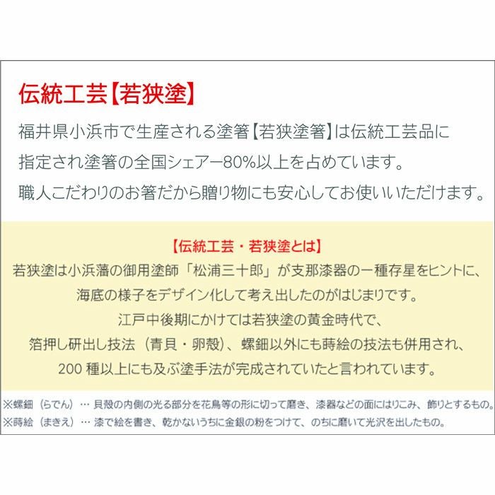 若狭塗 華やぎ桜お箸 2膳セット