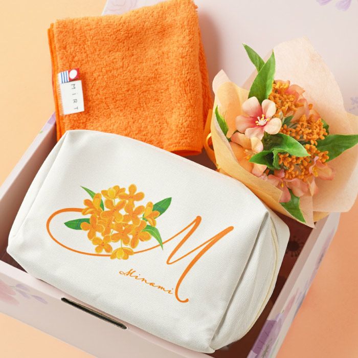 イニシャルポーチ花づくしギフトセット｜ギフトショップ「FLEGRE